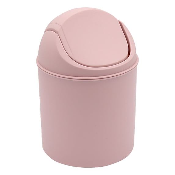 uvwlwu Desktop Trash Can, Small Covered Mini Garbage Can With Flip Lid, Space Saving Design For Paper Waste, Suitable For Home Office Desk Dressing Table And Kids Room(A,One Size)