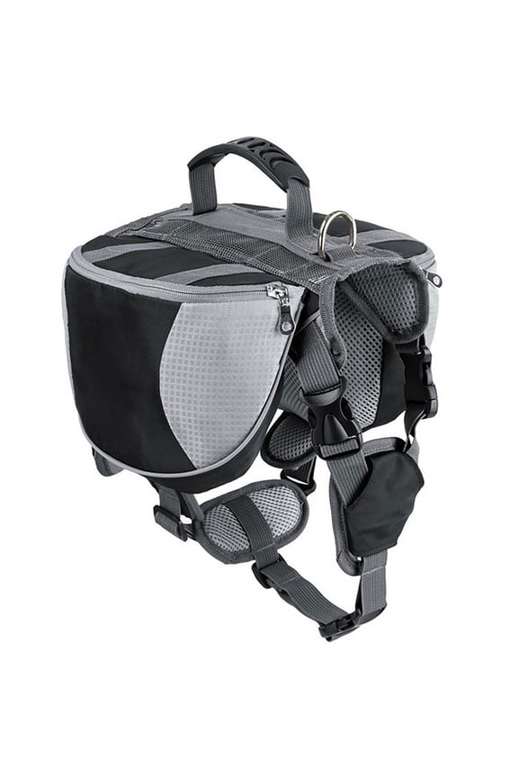 Dog Hiking Backpack for Large Breeds with Adjustable Straps and Durable Construction(Black)