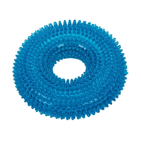 uvwlwu Durable Squeaky Interactive Dog Toy Spiky Ring for Puppy Teething Chewing Play and Outdoor Training from Boredom(Dark Blue)
