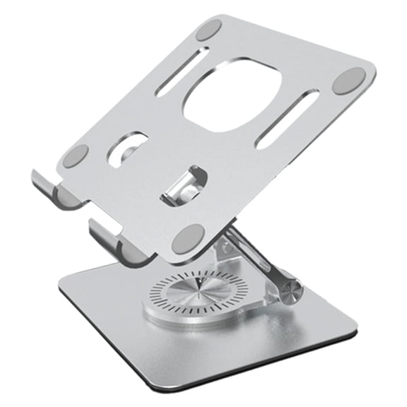 uvwlwu Ergonomic Adjustable Rotating Laptop Stand with Stable 360- Base for Desk Use Foldable Portable Computer Holder(Silver)