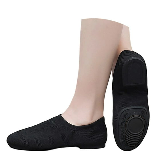 uvwlwu Flat Shoes for Women Dance Shoes For Ballet Jazz Latin Modern Contemporary Low Heel Non Leather Sole Comfortable Lightweight
