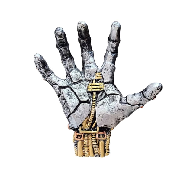uvwlwu Futuristic Robotic Hand Wall Sculpture Organizer Art Piece for Keys Basketball Storage and Home(Silver)