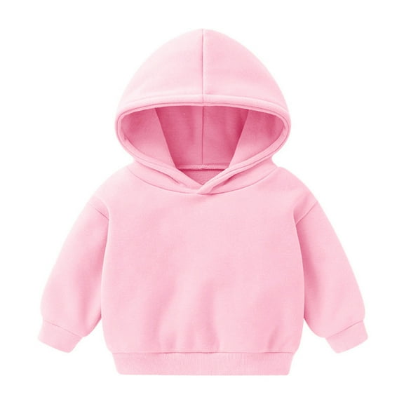 uvwlwu Girls Hoodies,Toddler Boys Girls Pullover Sweatshirt Children Solid Plus Babies Hooded Color Top Girls Tops,Toddler Sweatshirt(Size:4-5 Years)
