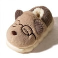 thumbnail image 1 of uvwlwu Girls Slippers Children On Furry Flat Home Non Winter Round Toe Keep Warm Cartoon Prints Shoes,Toddler Slippers(Size:8-9 Years), 1 of 8