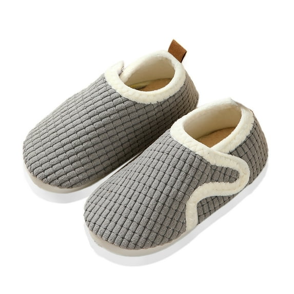 uvwlwu Girls Slippers Fashion Cute Autumn And Winter And Flat Bottom Lightweight Soft And Comfortable Warm Solid Color Cartoon Animal Shape,Toddler Slippers(Size:12-18 Months )