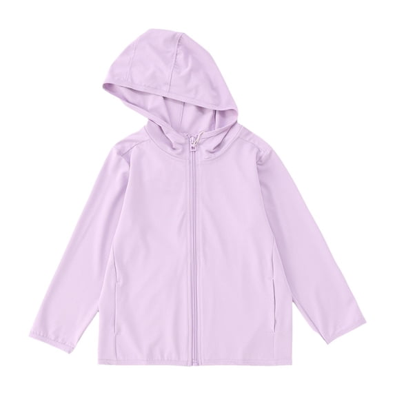 uvwlwu Girls Winter Coat Little UPF 50+ Sun Protective Hoodie Jacket Lightweight Long Sleeve Sun Shirt For And Hiking Outdoor(Size:7-8 Years)