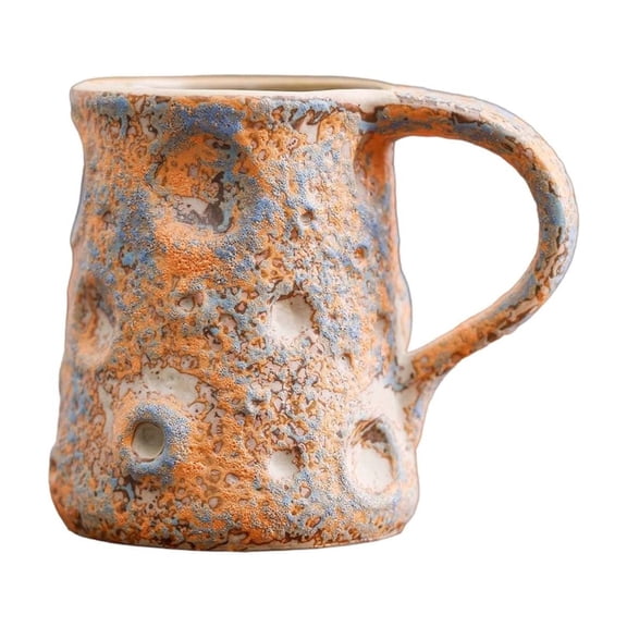 uvwlwu Glazed Cloud And Moon Mug Ceramic Coffee Cup For Hot Chocolate Comfortable Handle Drinkware(Yellow,11.2X10cm)