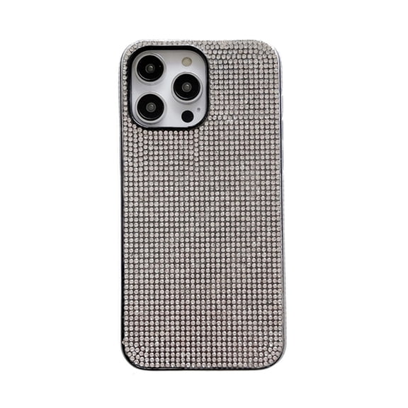 uvwlwu Glitter Soft Shockproof Rhinestone Phone(B)