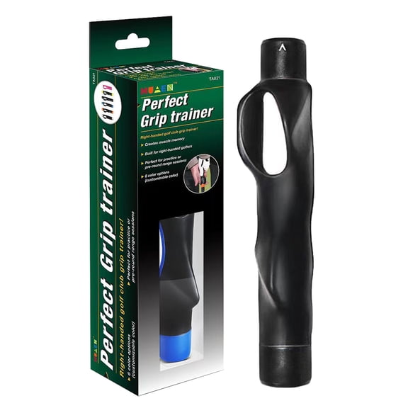 uvwlwu Gol F Grip Trainer Attachment For Improving Hand Positioning Indoor And Outdoor Gol F Club Hand Grip Corrector Hand Grip(Black,B)
