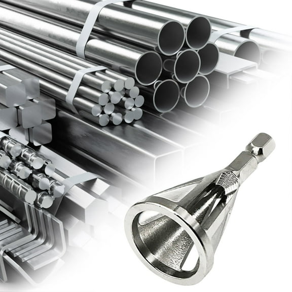 uvwlwu Hard Alloy Deburring and Chamfering Drill Bit Tool with 3 Corners and 6 Slots for Efficient Metal Burr Removal(A)