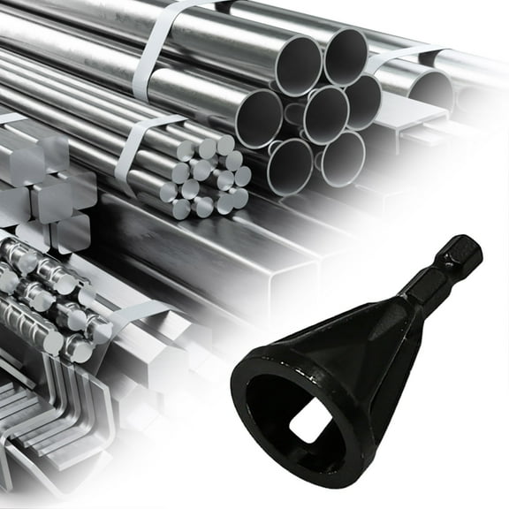 uvwlwu Hard Alloy Deburring and Chamfering Drill Bit Tool with 3 Corners and 6 Slots for Efficient Metal Burr Removal(C)