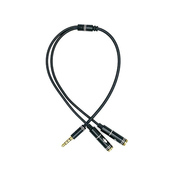 uvwlwu Headsets Splitter Adapter 3.5mm Jack Separate Headphone & Mic Plug Adapter 3.5mm Combo Audio Adapter Cable(Black)