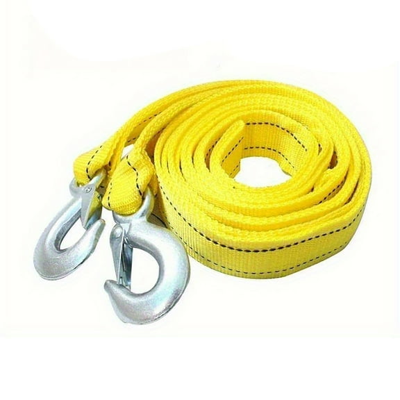 uvwlwu Heavy Duty Fluorescent Nylon Tow Strap With High Visibility For Vehicle Recovery And Off Road Emergency(Yellow,300CM)
