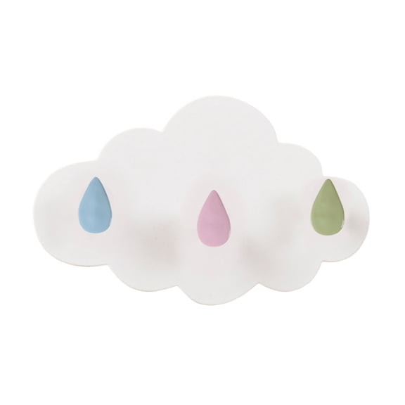 uvwlwu Heavy Duty Self Wall Hooks for Doors and Bathrooms Strong Hangers with Cloud Design Large Capacity All Purpose Hanging Solutions(White)