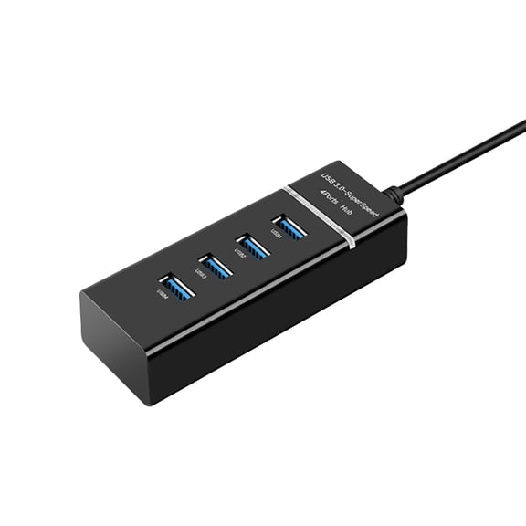 uvwlwu High-Speed 4-Port USB 30 Hub Expander for Laptop and Desktop Computer Peripheral Connection(Black)