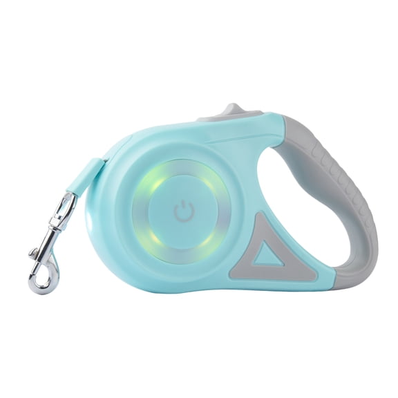 uvwlwu High Visibility LED Illuminated Dog Leash for Night Walking with Reflective Stitching and Durable Nylon Webbing(Green)