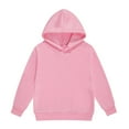 thumbnail image 1 of uvwlwu Hoodies for Girls & Sweatshirts Long Sleeve Pullover Solid Casual Outerwear Cozy Lined Hooded Sweater For Toddler To Teen(Size:2-3 Years), 1 of 4