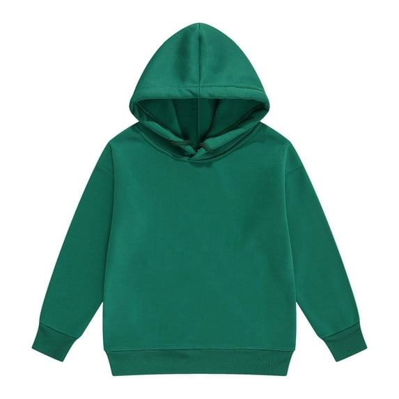 uvwlwu Hoodies for Girls & Sweatshirts Long Sleeve Pullover Solid Casual Outerwear Cozy Lined Hooded Sweater For Toddler To Teen(Size:3-4 Years)
