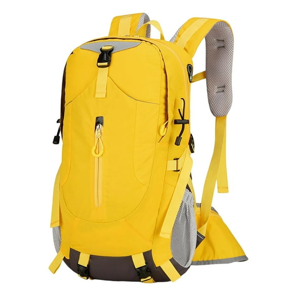 uvwlwu Large Capacity Breathable Outdoor Hiking Backpack for Trekking Camping and Travel Daypack with Multiple Compartments(Yellow)