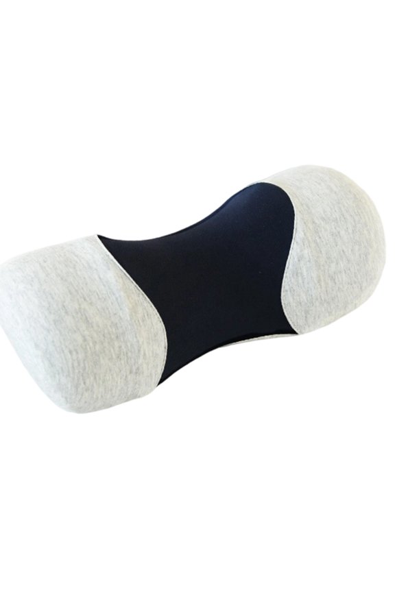 Memory Foam Neck Support Pillow Portable Roll for Ergonomic Stretching Headrest and Muscle Relaxation(Grey)