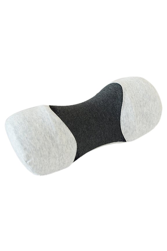 Memory Foam Neck Support Pillow Portable Roll for Ergonomic Stretching Headrest and Muscle Relaxation(Light Gray)