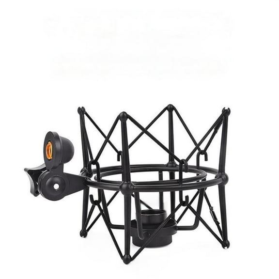 uvwlwu Metal Microphone Mount with Enhanced Stability for Superior Condenser Mic Audio Isolation(Black)