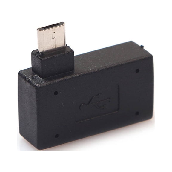 uvwlwu Micro USB 2.0 OTG Host Adapter with USB Power for Cell Phone Tablet(Black)