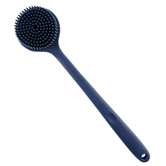 uvwlwu New Silicone Bath Brush Double Sided Scrub Back Bath Brush Long Handle Clean Soft Brush Daily Necessities(C)