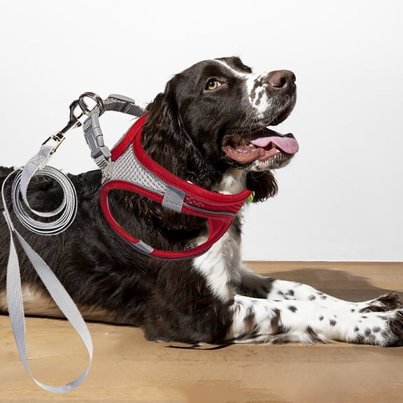 uvwlwu No Pull Dog Harness Vest With Leash Reflective Nylon Pet Walking Jacket For Large Dogs Escape Proof Front Clip Design(A,20x20x2cm)