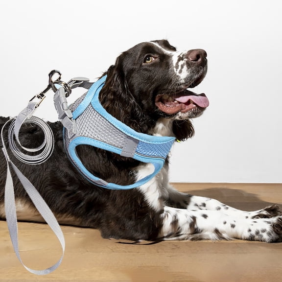 uvwlwu No Pull Dog Harness Vest With Leash Reflective Nylon Pet Walking Jacket For Large Dogs Escape Proof Front Clip Design(C,20x20x2cm)