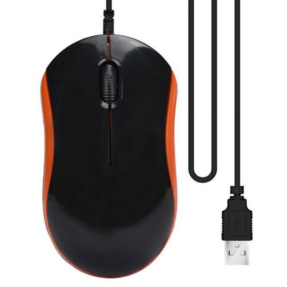 uvwlwu Optical USB LED Wired Game Mouse Mice For PC Laptop Computer (Black)