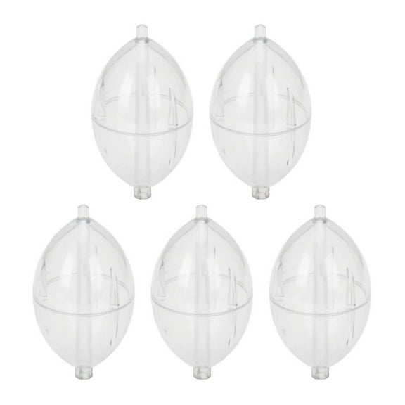 uvwlwu Oval Hollow Center Fishing Float with Large Buoyancy Belly and Water Injection System for Enhanced Angling Performance 5PCS(Clear)
