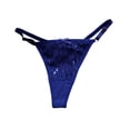 thumbnail image 1 of uvwlwu Panties for Women Glitter Thong Panties High Waist Comfortable Adjustable Underwear For Underwear Women Pack(Size:S), 1 of 4