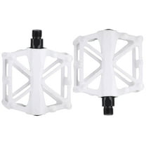 uvwlwu Pedal Aluminum Bearing Bike Pedals With 16 Pins Lightweight Platform Pedals Universal 9/16" Bike Pedal For Road Bike(White,13x20x4 cm)