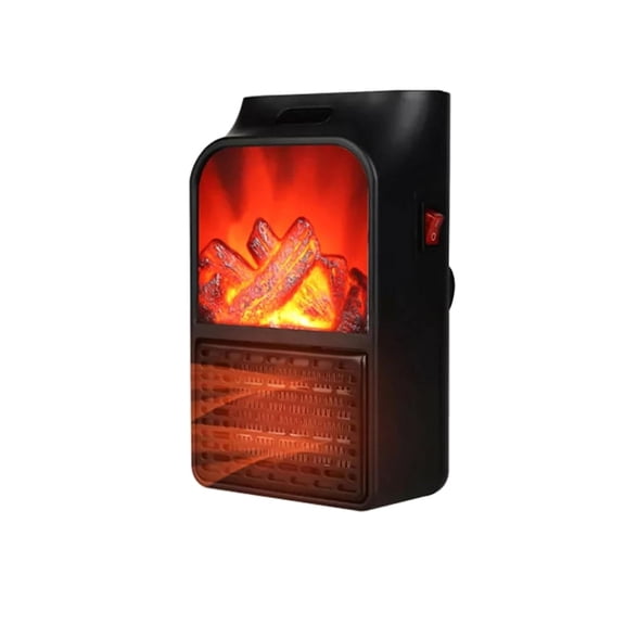 uvwlwu Plug In Heater For Indoor Use 800W Small Space Heater With Ceramic Heating Adjustable Thermostat Wall Electric Heater For Bedroom Bathroom(Black)