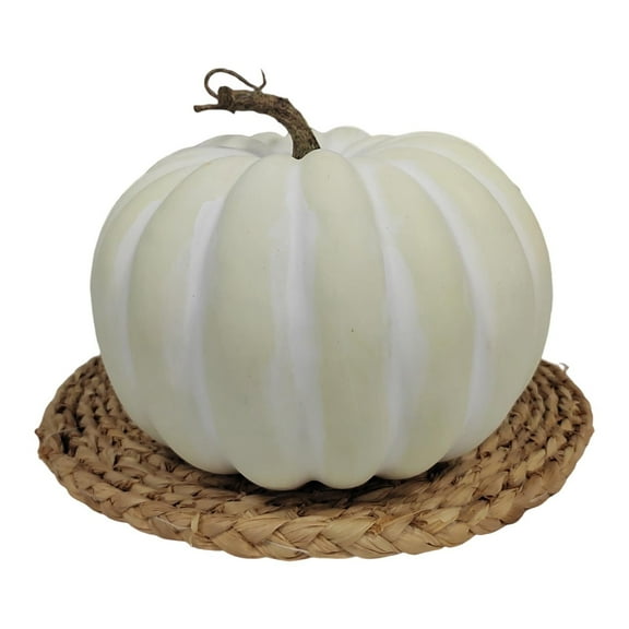 uvwlwu Polyfoam Pumpkin Model for Halloween Festival Showcase and Desktop Ornament Display(Grey)