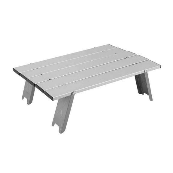 uvwlwu Portable Aluminum Folding Table Compact Lightweight Design for Outdoor Camping Backpacking Picnic and Travel Adventures(Silver)