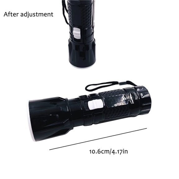 uvwlwu Portable LED Flashlight Adjustable Aperture Lighting Flashlight Bicycle Light(black)