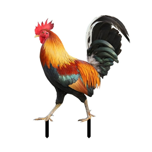 uvwlwu Poultry Decoration Courtyard Card Size Hen Card Decoration Courtyard Decoration Acrylic Double Sided Printing Party Card Animal Rowsgarden Decoration Gardening Decoration(B)