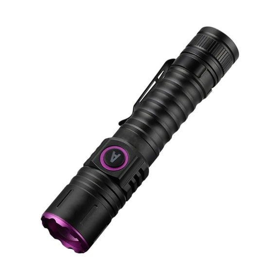 uvwlwu Powerful 365nm Rechargeable LED Blacklight Flashlight for Detection and Resin Curing Applications(Black)