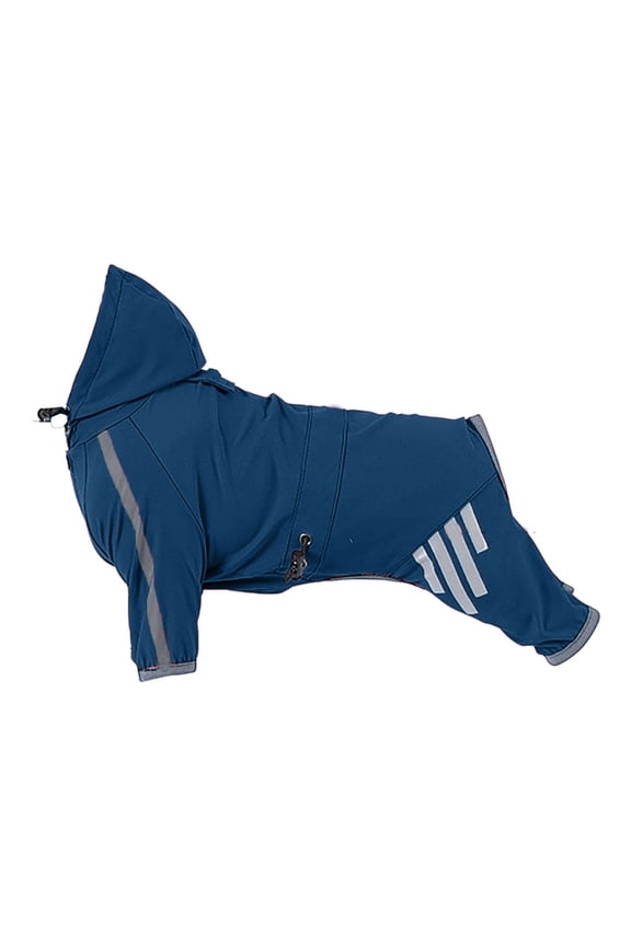 uvwlwu Raincoat For All Weather Outdoor Walking Rainwear With Leash Hole For Small Medium Large(Blue,54x34cm)