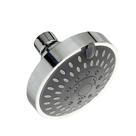 uvwlwu Rainfall Showerhead Round High Pressure Rain Fall Showerheads 4 Inches Rain Shower Head ABS Rainfall Shower Head Adjustable Angle 5 Bathroom Showerhead(Silver)