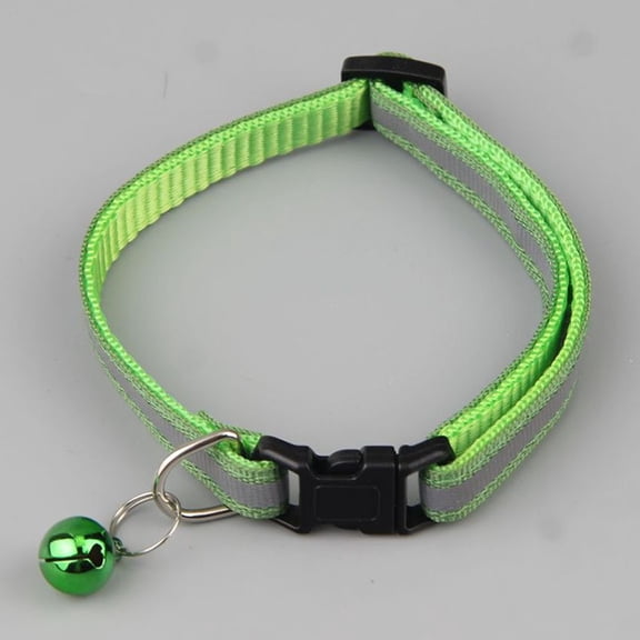 uvwlwu Reflective Hook and Loop Adjustable No Buckle Pet Collar for Enhanced Night Visibility Dog Cat Strap(A)