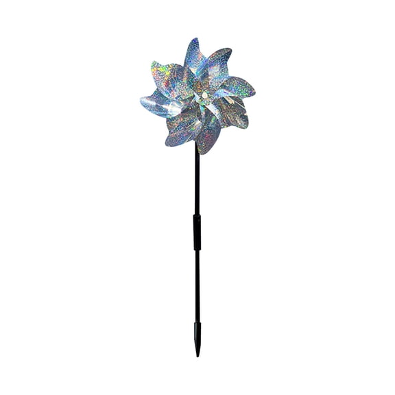 uvwlwu Reflective Pinwheels Extra Sparkly Pinwheels For Garden Decor Pinwheels For Kids Scare Birds Away From Garden Yard Patio Lawn Farm(A)