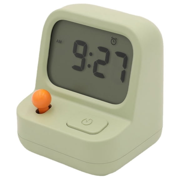 uvwlwu Retro Mini Handheld Game Machine Style Digital Alarm Clock for Kids Desk and Management(Green)