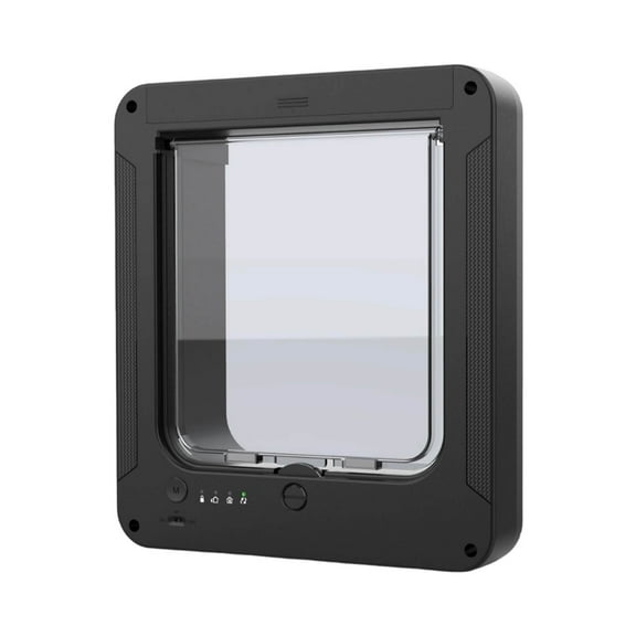 uvwlwu Smart Cat Door Automatic Sensing Pet Entryway with 210mAh Battery for Home Installation(Black)