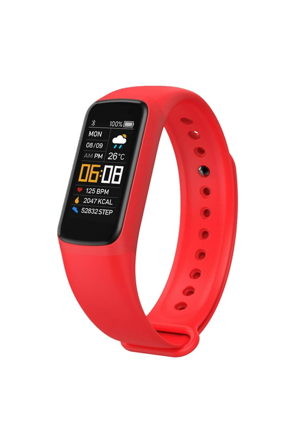 uvwlwu Smart And Fitness For Men And Women | Elegant Women's Health Watch | Smart Notifications Pedometer Heart Rate Pressure Message Reminder Smart Expert Bracelet(Red)