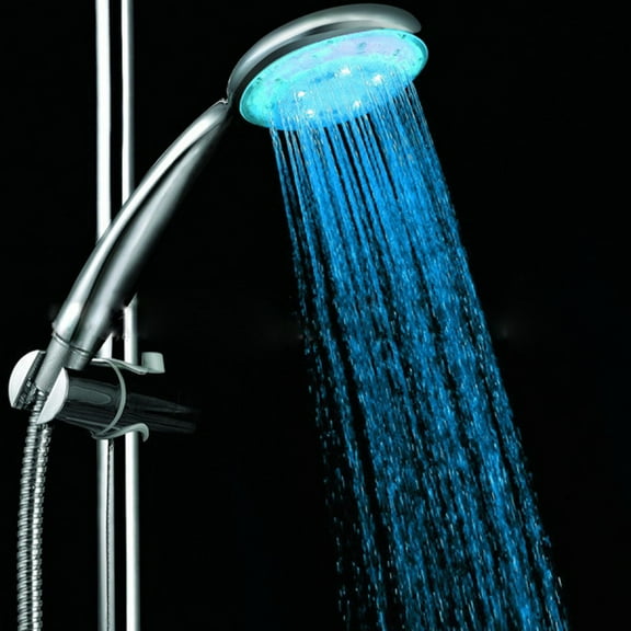 uvwlwu Smart Home LED Shower Head with 7 Changing Glow Lights for Modern Bathroom(As shown)