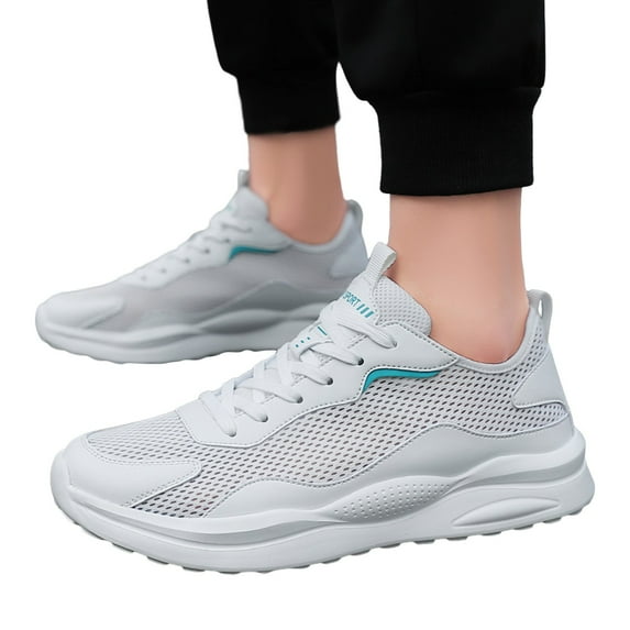 uvwlwu Sneakers for Men Sports Shoes Fashionable And Solid Color The New Pattern Summer Mesh Breathable Comfortable And Non Casual Large Shoes(Size:43)