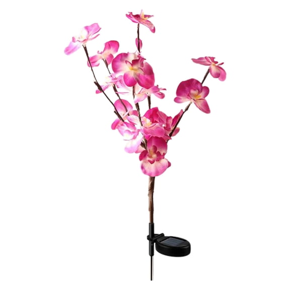 uvwlwu Solar Powered Orchid Flower Stake Lights for Outdoor Garden Yard Decorative(A)